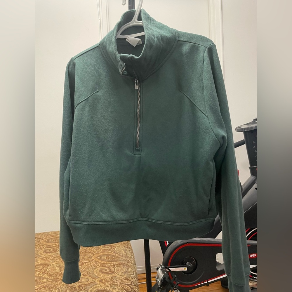 All In Motion crop sweater half zip